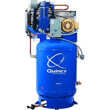 QUINCY COMPRESSOR 10HP 2Stg-QTMAX(Splsh Lubrictd)-w/MgStrt, Aftrclr, AutoDrn, 2103D12VCB23M 4103D12VCB23M